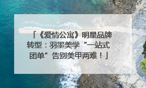 《爱情公寓》明星品牌转型：羽墨美学“一站式团单”告别美甲两难！