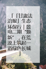 「甘肃法治报」生态环保行｜景电二期“焕新”，在荒漠上筑起一道绿色长城