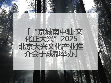 “京城南中轴·文化正大兴”2025北京大兴文化产业推介会于成都举办