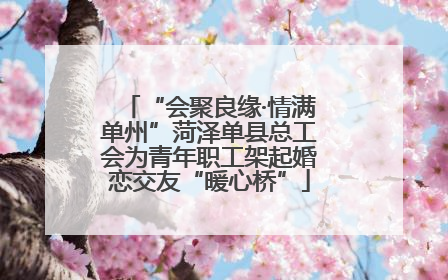 “会聚良缘·情满单州”菏泽单县总工会为青年职工架起婚恋交友“暖心桥”