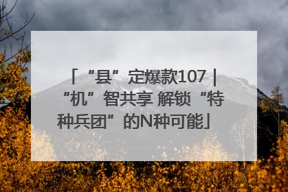 “县”定爆款107｜“机”智共享 解锁“特种兵团”的N种可能