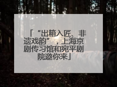 “出箱入匠、非遗戏韵”，上海京剧传习馆和宛平剧院邀你来