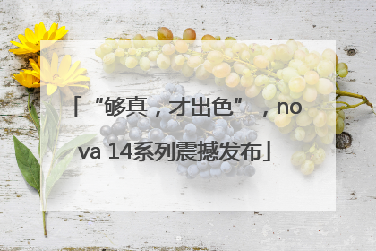 “够真，才出色”，nova 14系列震撼发布