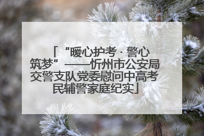 “暖心护考 · 警心筑梦”——忻州市公安局交警支队党委慰问中高考民辅警家庭纪实