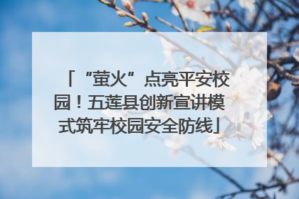 “萤火”点亮平安校园！五莲县创新宣讲模式筑牢校园安全防线