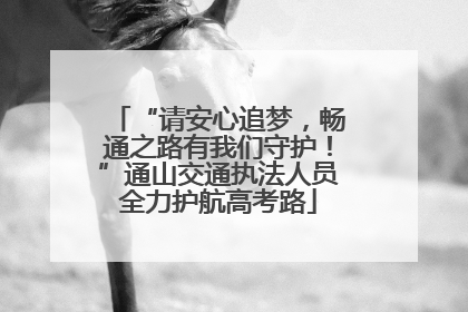 “请安心追梦，畅通之路有我们守护！”通山交通执法人员全力护航高考路