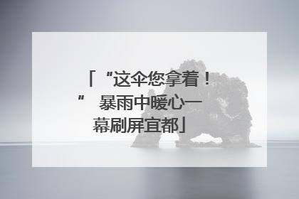 “这伞您拿着！” 暴雨中暖心一幕刷屏宜都