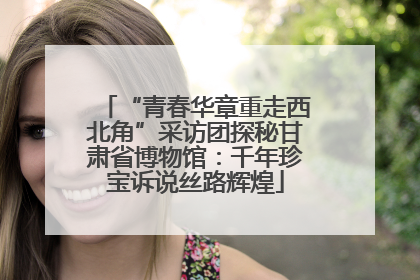 “青春华章重走西北角”采访团探秘甘肃省博物馆：千年珍宝诉说丝路辉煌