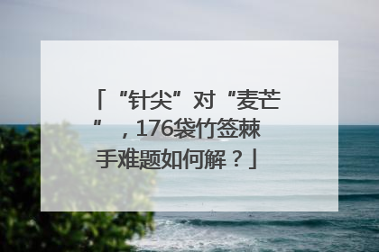 “针尖”对“麦芒”，176袋竹签棘手难题如何解？