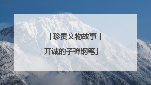 珍贵文物故事丨开诚的子弹钢笔