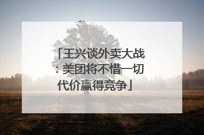 王兴谈外卖大战：美团将不惜一切代价赢得竞争