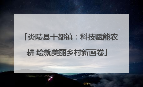 炎陵县十都镇：科技赋能农耕 绘就美丽乡村新画卷