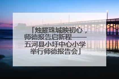 烛耀珠城映初心，师德报告启新程——五河县小圩中心小学举行师德报告会