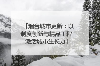 烟台城市更新：以制度创新与精品工程激活城市生长力