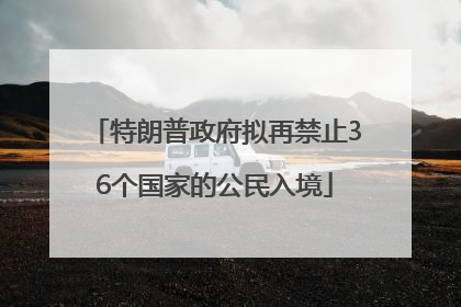 特朗普政府拟再禁止36个国家的公民入境