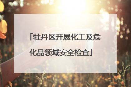 牡丹区开展化工及危化品领域安全检查