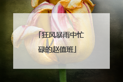 狂风暴雨中忙碌的赵值班