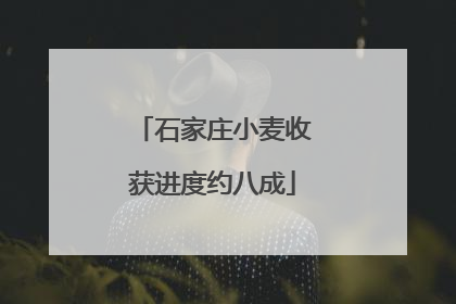 石家庄小麦收获进度约八成