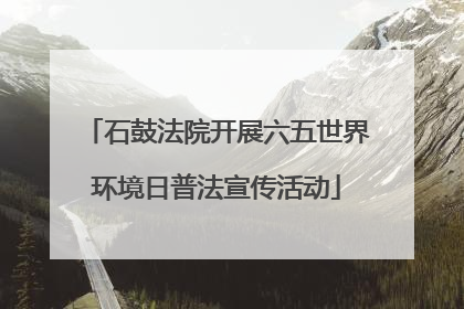 石鼓法院开展六五世界环境日普法宣传活动