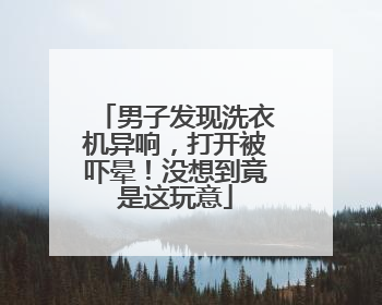 男子发现洗衣机异响，打开被吓晕！没想到竟是这玩意