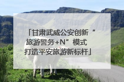 甘肃武威公安创新“旅游警务+N”模式 打造平安旅游新标杆