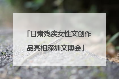 甘肃残疾女性文创作品亮相深圳文博会