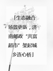 生态融合 场景更新，济南邮政“共富超市”架起城乡连心桥