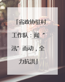 省政协驻村工作队：闻“汛”而动，全力抗洪