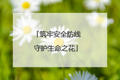 筑牢安全防线 守护生命之花