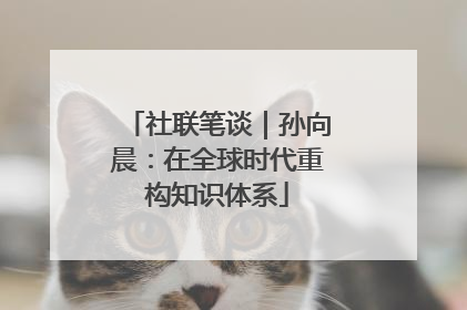 社联笔谈｜孙向晨：在全球时代重构知识体系