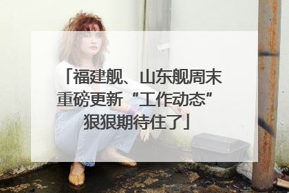 福建舰、山东舰周末重磅更新“工作动态” 狠狠期待住了