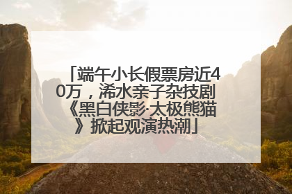 端午小长假票房近40万，浠水亲子杂技剧《黑白侠影·太极熊猫》掀起观演热潮