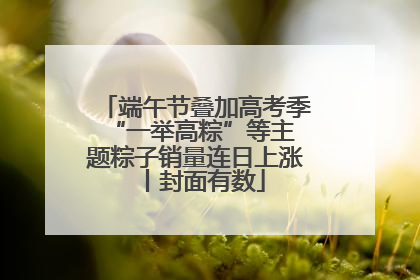 端午节叠加高考季 “一举高粽”等主题粽子销量连日上涨丨封面有数