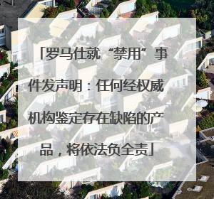 罗马仕就“禁用”事件发声明：任何经权威机构鉴定存在缺陷的产品，将依法负全责