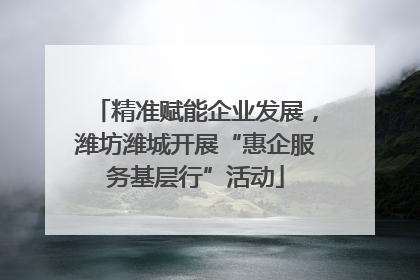 精准赋能企业发展，潍坊潍城开展“惠企服务基层行”活动