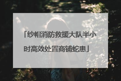 纱帽消防救援大队半小时高效处置商铺蛇患