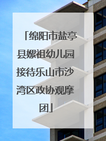 绵阳市盐亭县嫘祖幼儿园接待乐山市沙湾区政协观摩团