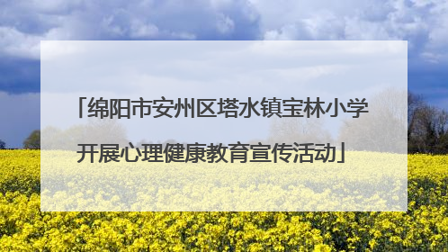 绵阳市安州区塔水镇宝林小学开展心理健康教育宣传活动