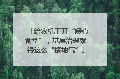 给农机手开“暖心食堂”，基层治理就得这么“接地气”