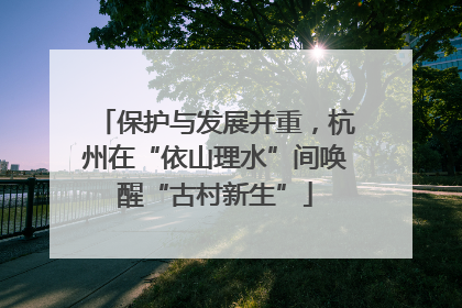 保护与发展并重，杭州在“依山理水”间唤醒“古村新生”