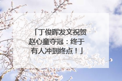 丁俊晖发文祝贺赵心童夺冠：终于有人冲到终点！