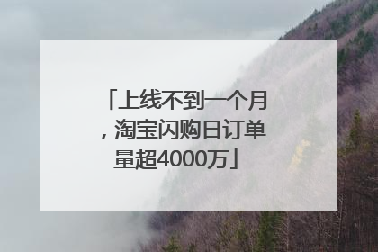 上线不到一个月，淘宝闪购日订单量超4000万