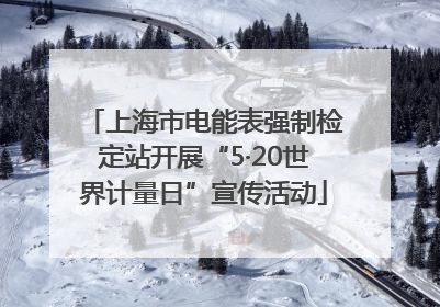 上海市电能表强制检定站开展“5·20世界计量日”宣传活动