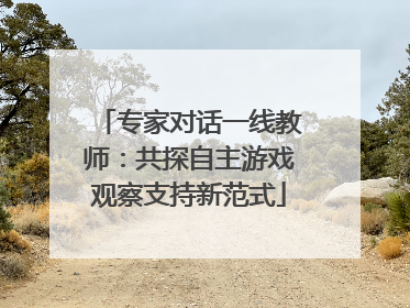 专家对话一线教师：共探自主游戏观察支持新范式