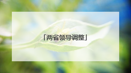 两省领导调整