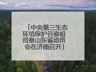 中央第三生态环境保护督察组督察山东省动员会在济南召开
