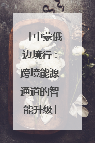 中蒙俄边境行：跨境能源通道的智能升级