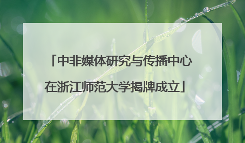 中非媒体研究与传播中心在浙江师范大学揭牌成立