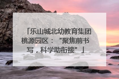 乐山城北幼教育集团桃源园区：“聚焦前书写，科学助衔接”