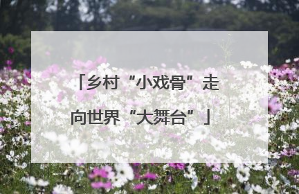 乡村“小戏骨”走向世界“大舞台”